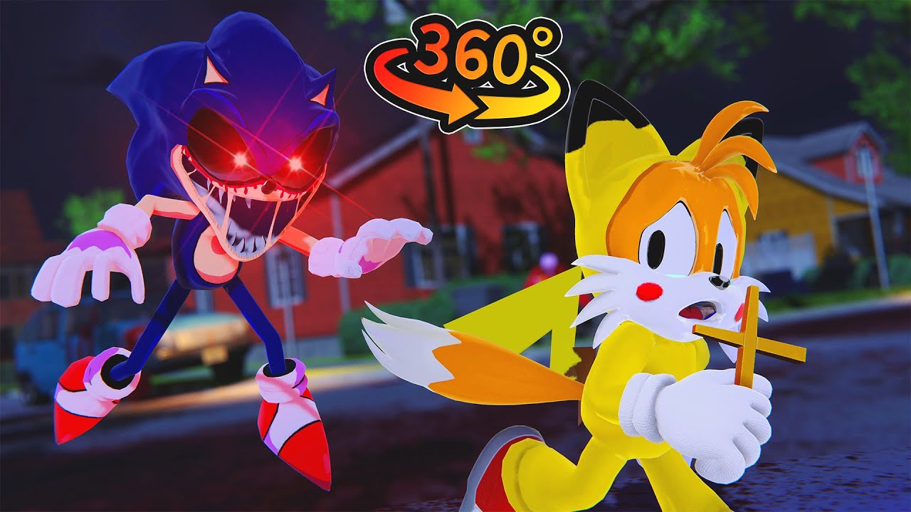 Tails Halloween 360° vs Sonic EXE Friday Night Funkin POV - BiliBili