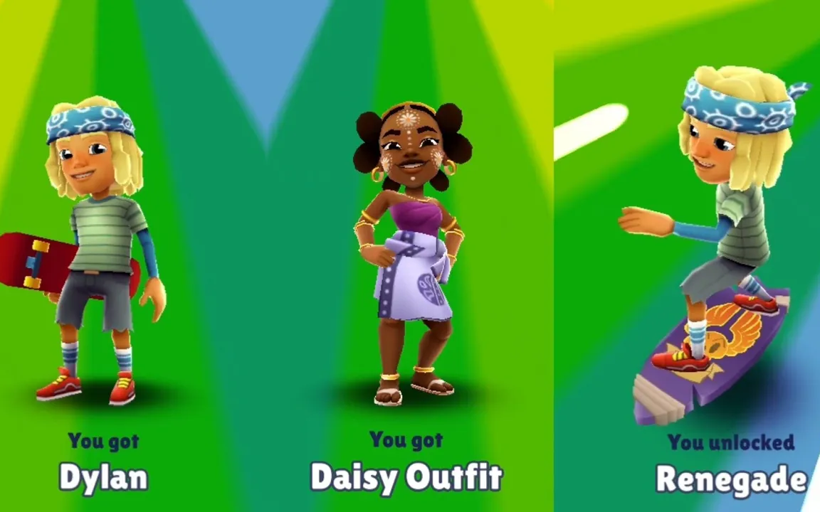 Subway Surfers - #ShopUpdate Everyone is invited! Celebrate the sizzlin'  Summer season with Aina and Dylan. The bundle also unlocks Aina's beautiful  Daisy Outfit and the fresh Renegade board. 🏄 The Party