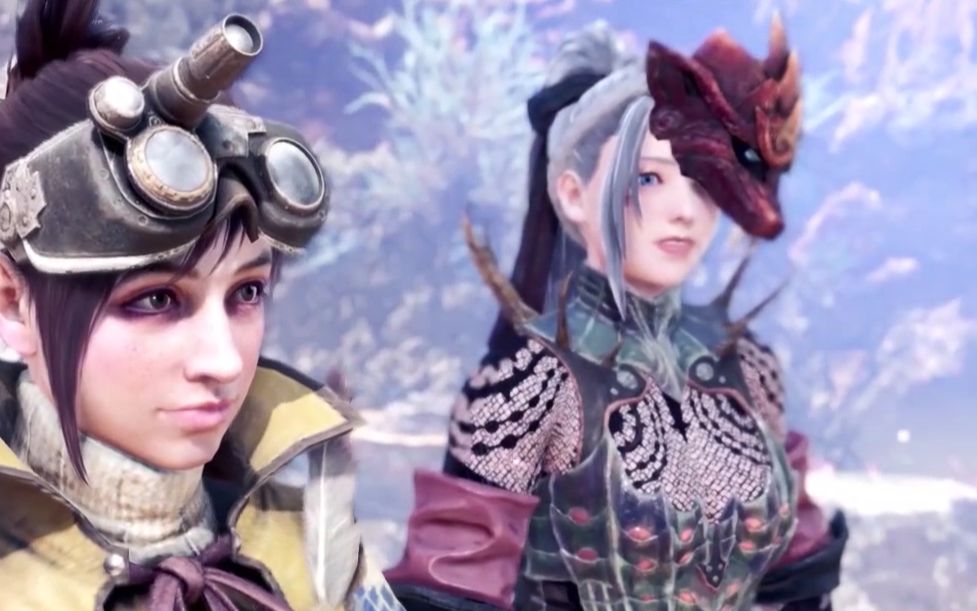 Monster Hunter world mod cute pinch face, hairstyle and beauty - BiliBili