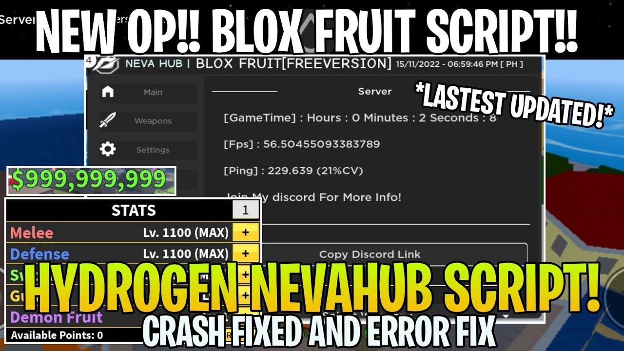 BLOX FRUITS Script Pastebin 2022