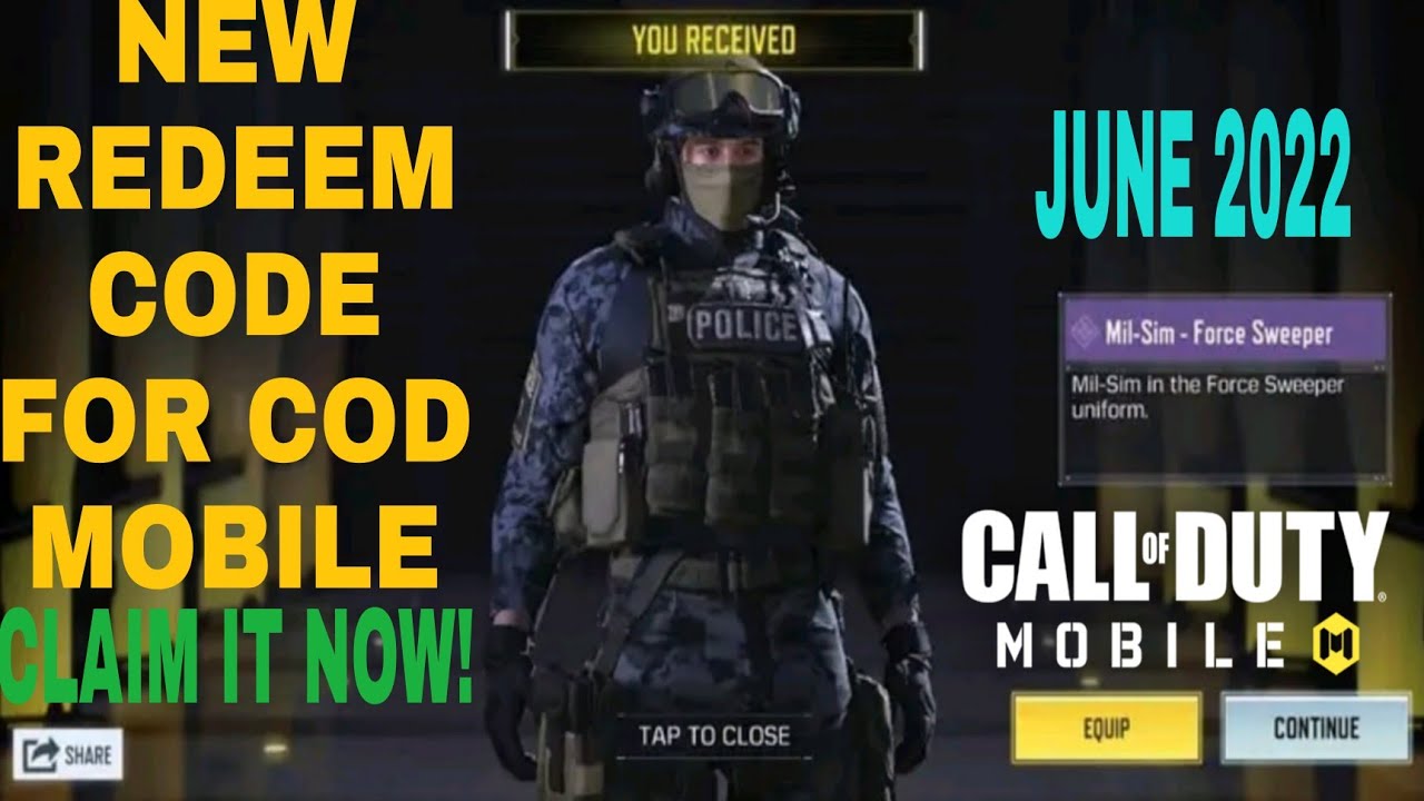 July 2022* Call Of Duty Mobile New Redeem Code