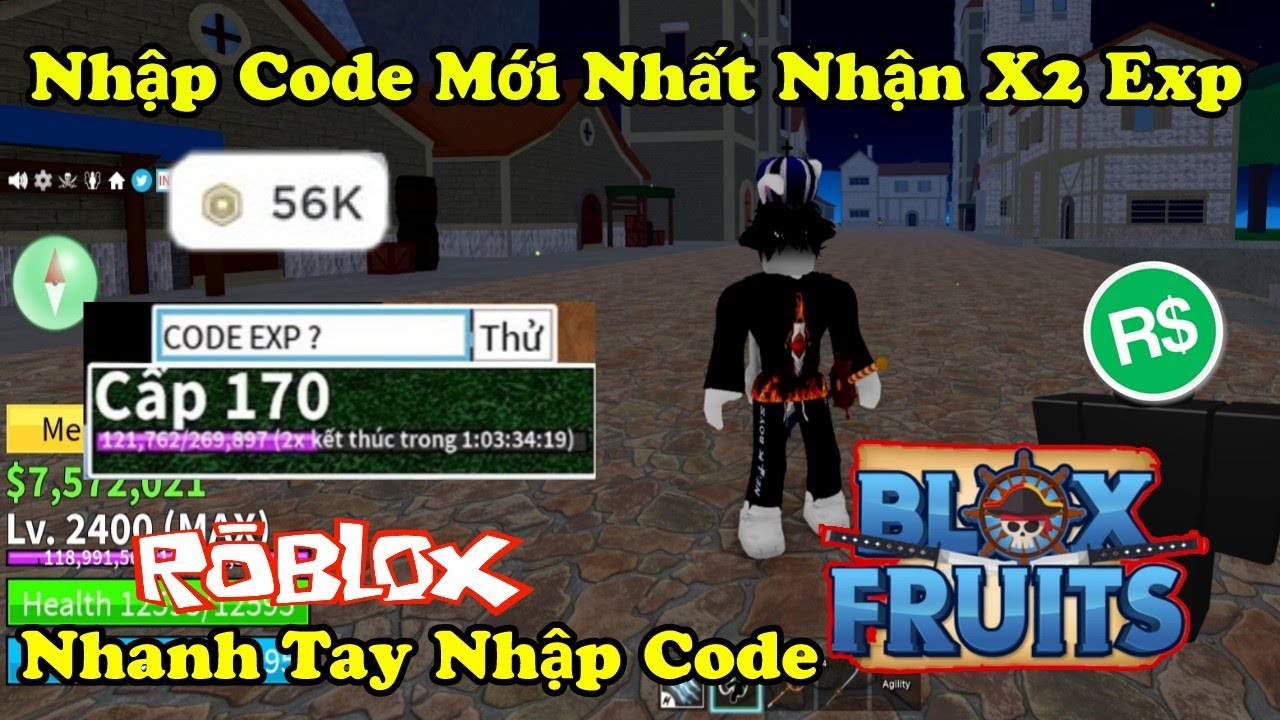 Roblox  Nhập 2 CODE Blox Fruit Mới Nhất 2x Exp Thời Điểm Hiện Tại Vẫn Còn  Nhập Được. - BiliBili