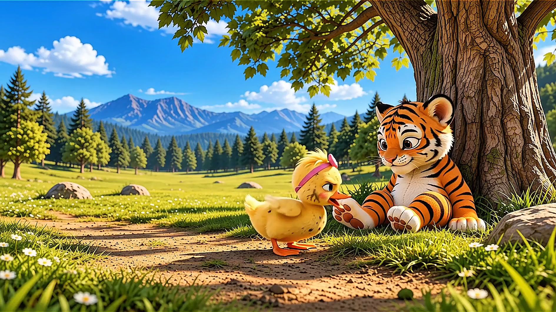 Tiger VS Chick Race - BiliBili