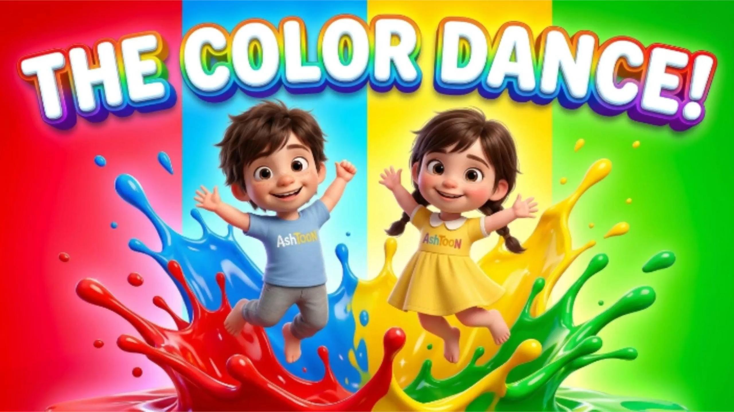 The Color Dance | Learn Colors for Kids | AshTOON Learn with Fun - BiliBili