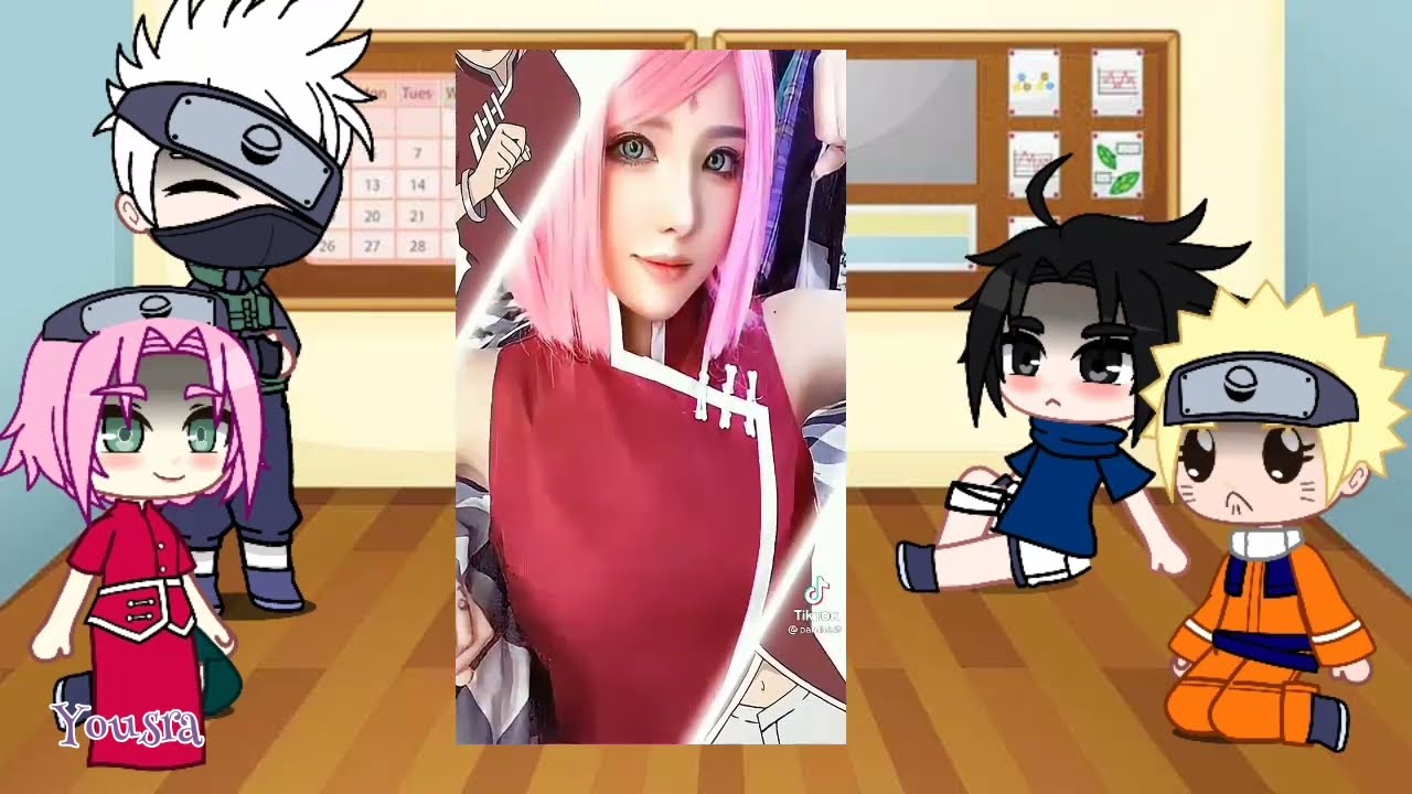 Past team 7 react SAKURA {Gacha club NARUTO} 