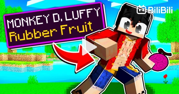 Becoming LUFFY in HARDCORE Minecraft One Piece Mod - BiliBili