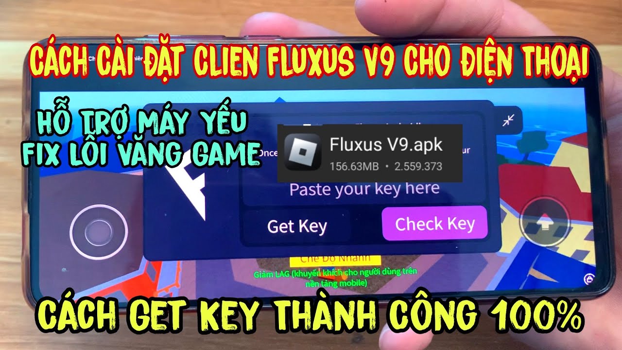 ROBLOX] Getkey Client Fluxus V9 Blox Fruits 18 RACE V4 Cho Điện