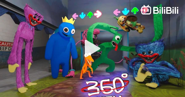 Blue + Green Rainbow Friends + Bed = ??? Poppy Playtime Animation #45 -  BiliBili
