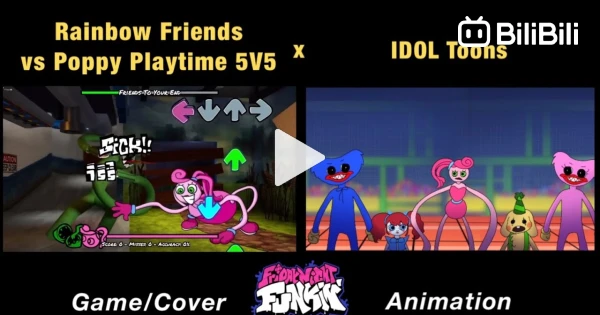 Bunzo Bunny VS Orange, Rainbow Friends x Poppy Playtime x FNF Animation
