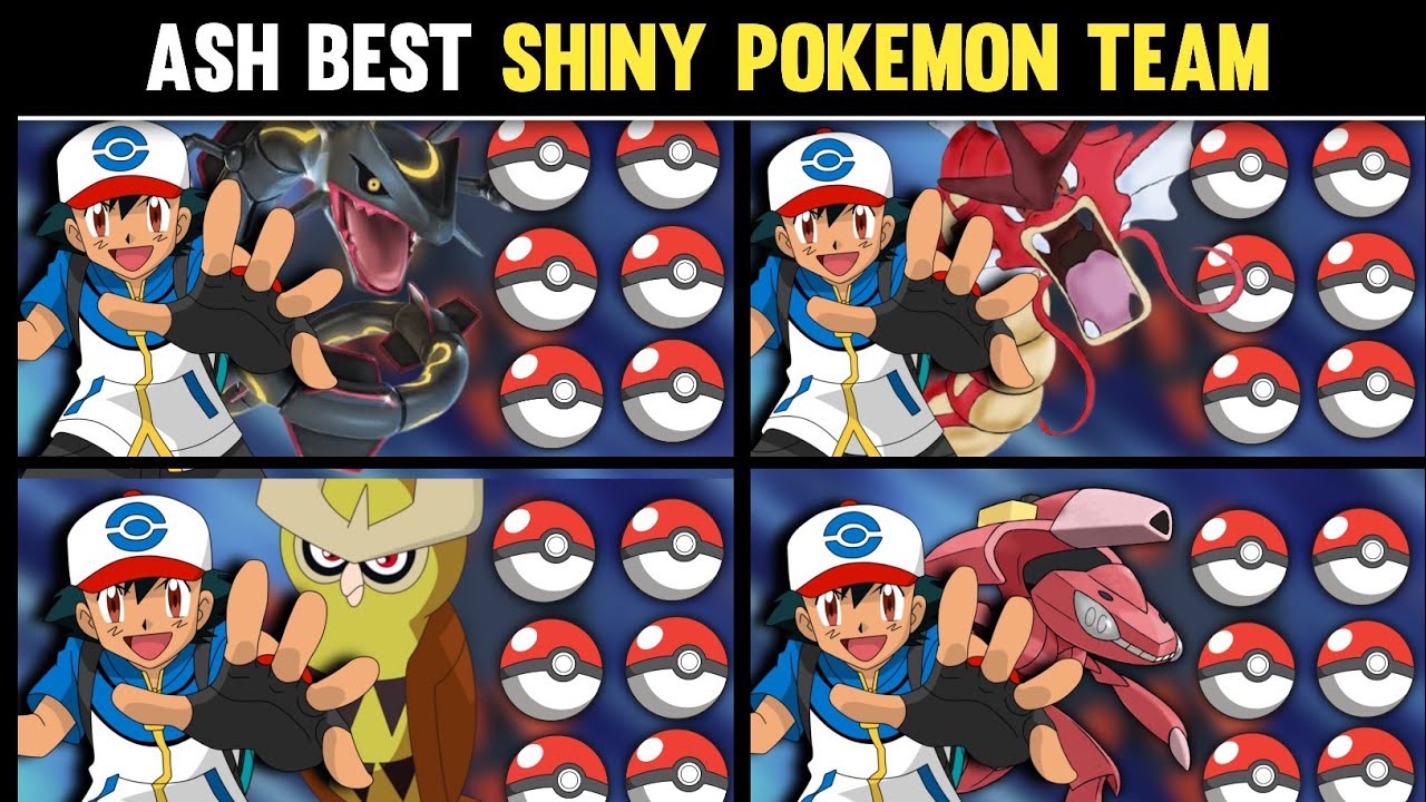 Ash Best Shiny Pokemon Team, Ash Shiny Pokemon Team Revealed