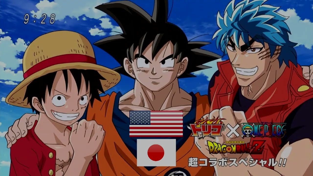 Dragon Ball Z x One Piece x Toriko Crossover Special [SUB vs DUB  Comparison] 