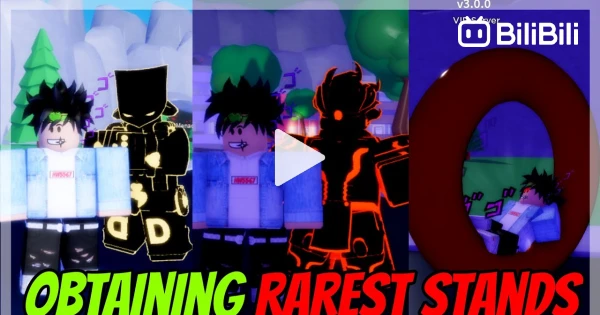 Obtaining The RAREST Stands in Stands Awakening #2 on Roblox - BiliBili