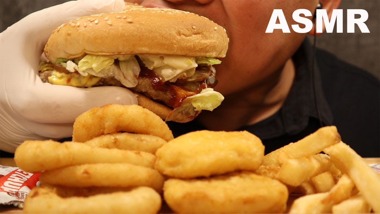 Burger King Mukbang! Whopper, Spicy Chicken Nuggets, Onion Rings