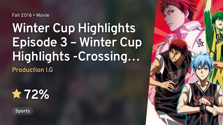 Kuroko no Basket Movie 1: Winter Cup – Kage to Hikari - Assistir