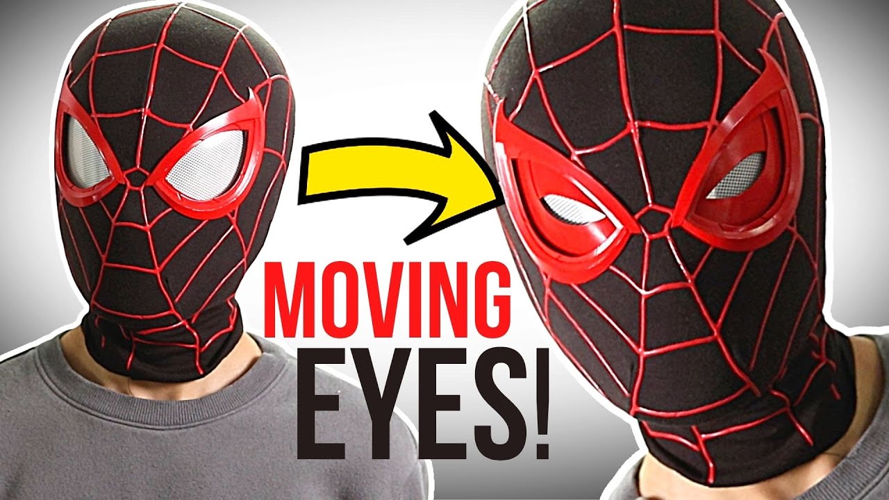 Spider-Man: Miles Morales Mask With MOVING LENSES! DIY (No Electronics) -  BiliBili