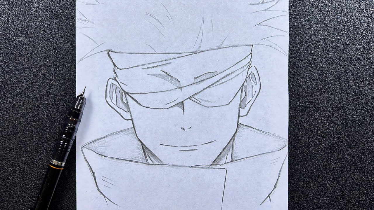 How to Draw Gojo Satoru Easy Tutorial - Anime Drawing