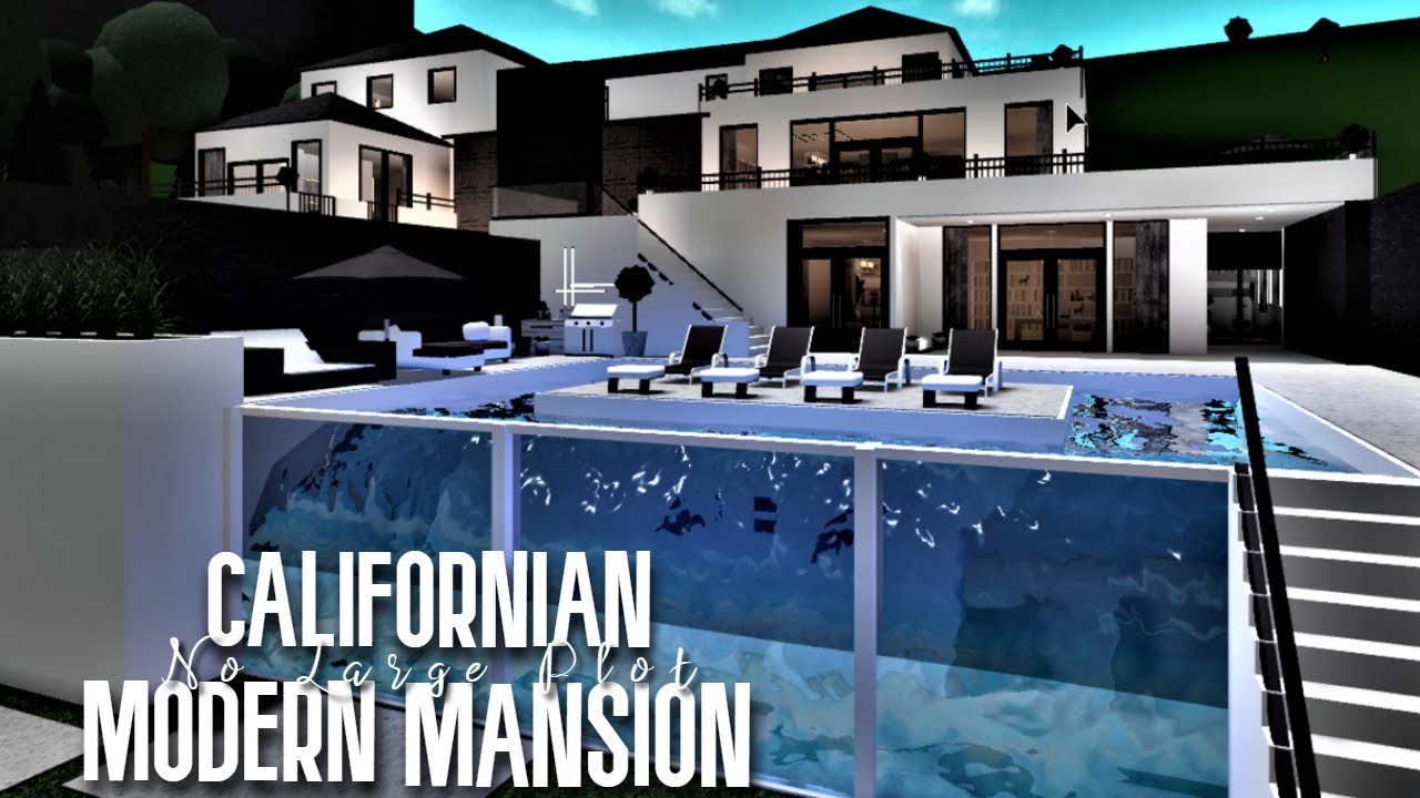 CALIFORNIAN MODERN MANSION (400k) FULL SPEEDBUILD, Bloxburg Roblox 