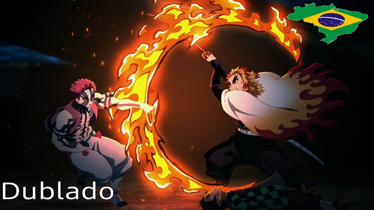 Tanjiro vs Rengoku Demon slayer🇧🇷(Dublado) 