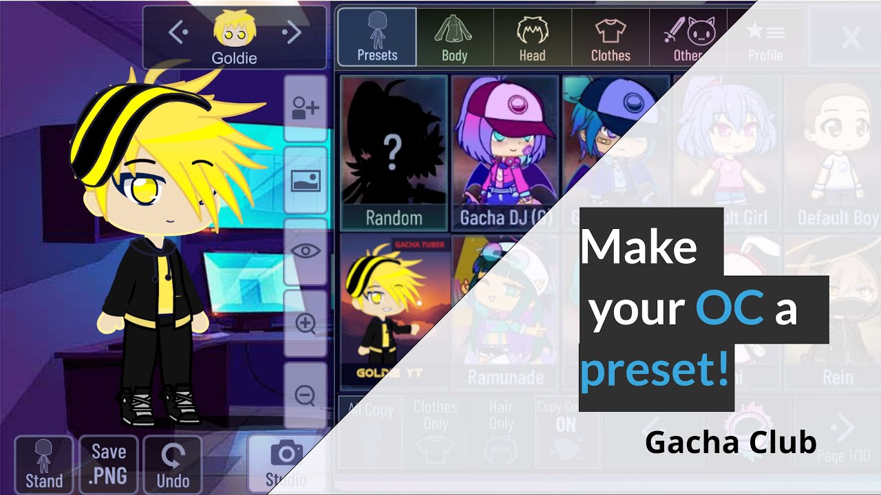 How to make your OC a preset in Gacha Club, ANDROID AND Windows ONLY