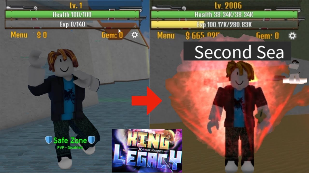 HOW TO GET TO THE SECOND SEA IN ROBLOX KING LEGACY 