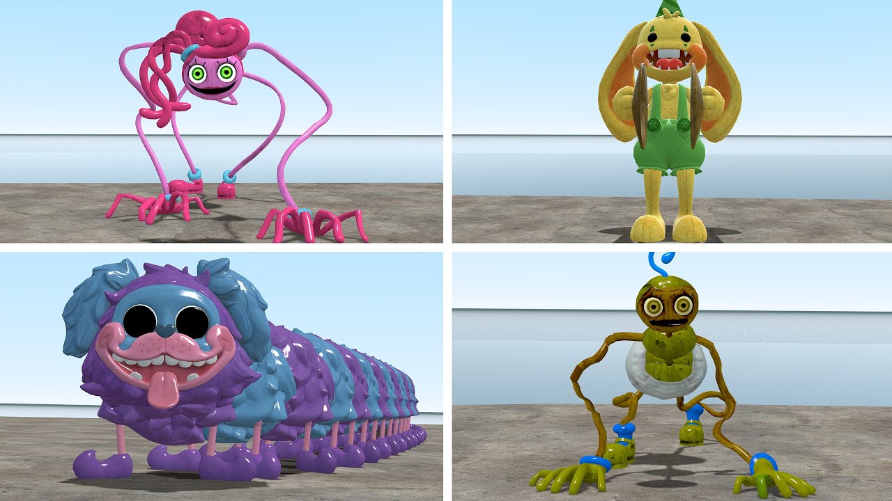 PLAYING AS ALL POPPY PLAYTIME CHAPTER 2 CHARACTERS PART 3 In Garry's Mod  (Mommy Long Legs, PJ Pug) 