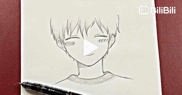 How To Draw Anime Boy Using Only One Pen [Anime Drawing Tu…