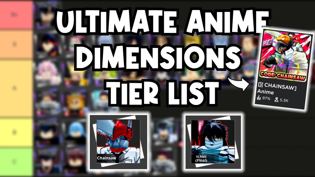 OUTDATED The ULTIMATE Anime Dimensions TIER LIST  YouTube