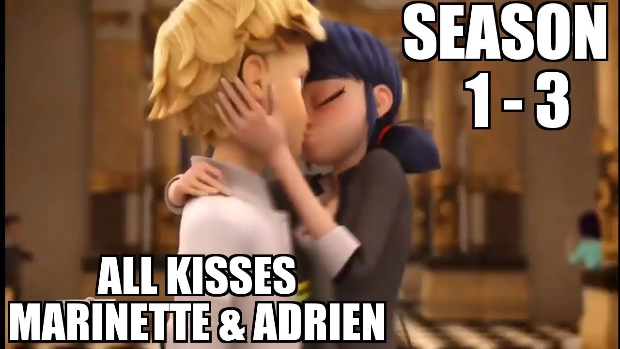 Ladybug & cat noir kiss now and then but they might kiss every single