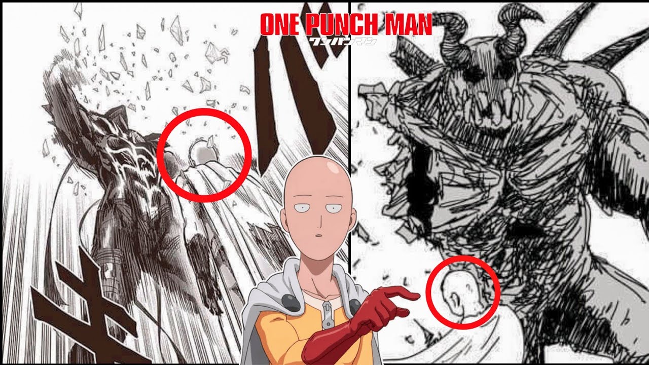 Saitama vs Garou Manga Panel Chapter 162  One punch man manga, One punch  man, One punch man anime