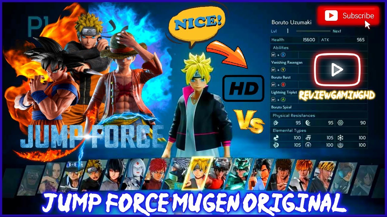 NEW Jump Force Mugen Apk for Android With 98 Characters! - BiliBili