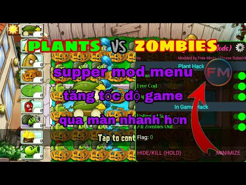 Hướng dẫn tải Plants vs Zombies mod menu