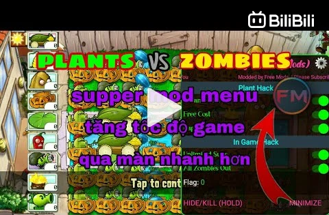Hướng dẫn tải Plants vs Zombies mod menu
