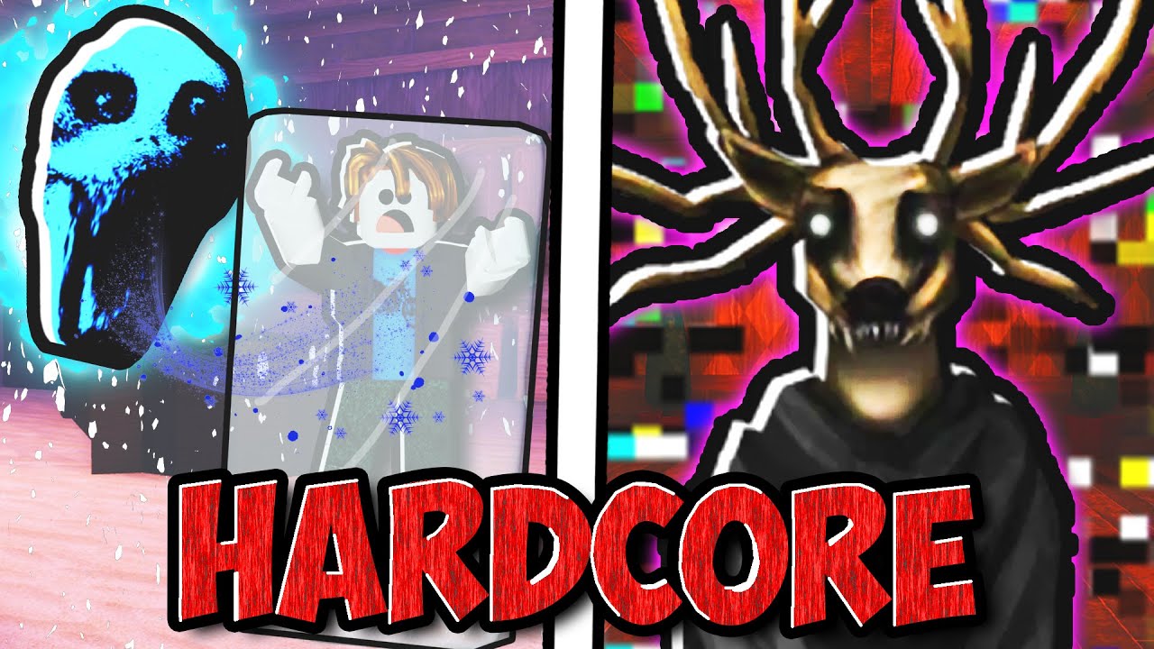 Doors SUPER HARD MODE VS HARDCORE MODE All New Monsters Jumpscares! (ROBLOX  DOORS) 