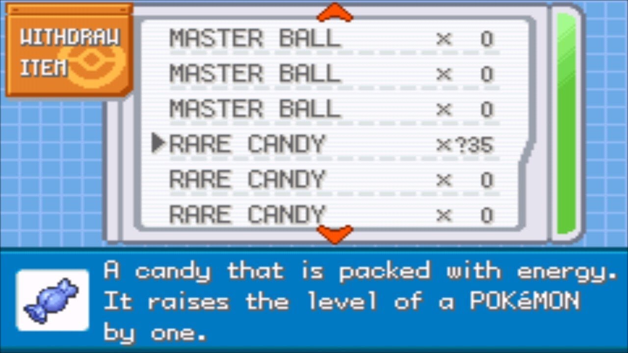 POKEMON DARK RISING CHEATS(RARE CANDY,MASTER BALL