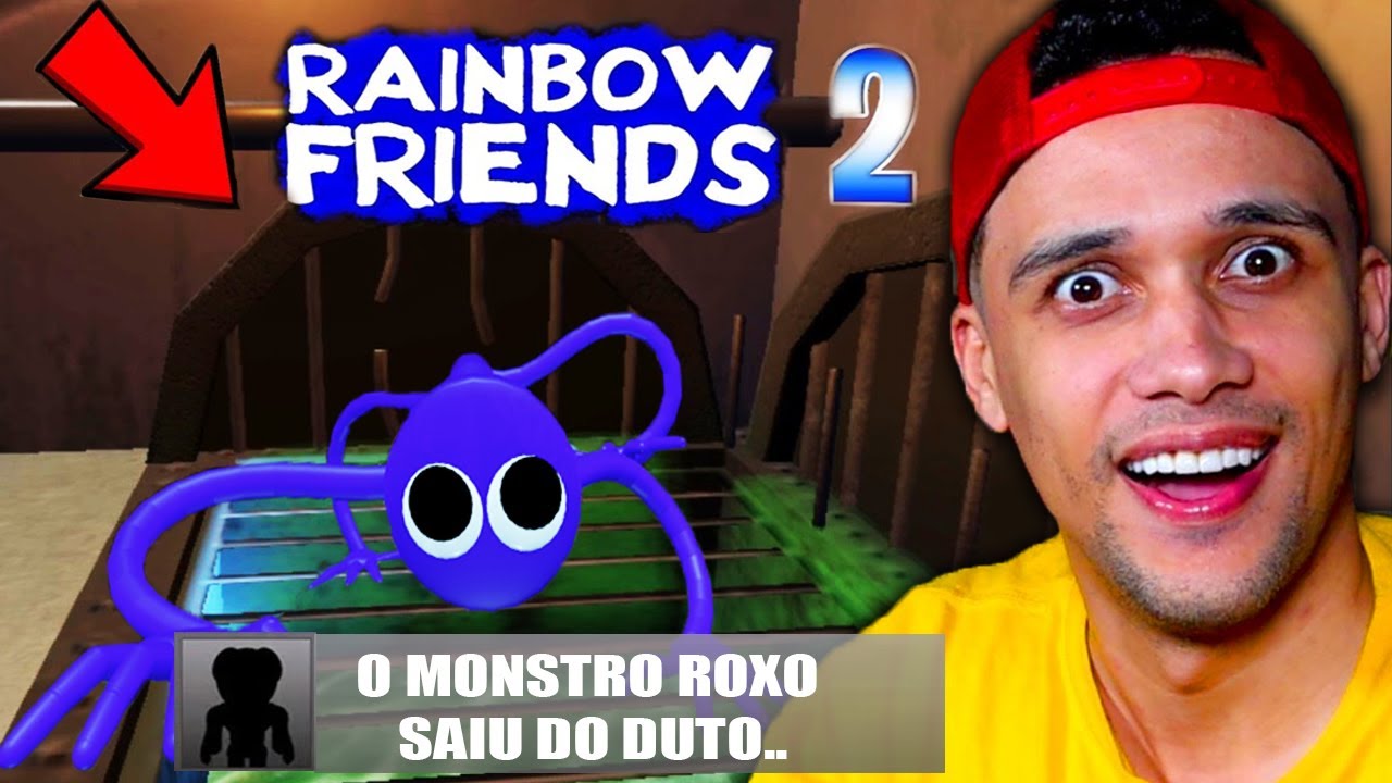 O MONSTRO ROXO SAIU DO DUTO E FOI REVELADO A VERDADEIRA FORMA DO ROXO DE  RAINBOW FRIENDS (Roblox) 