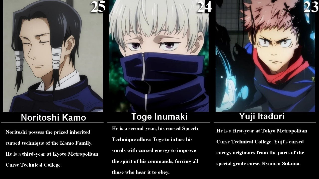 Pick the Jujutsu Kaisen Characters Quiz  By Woolfy23