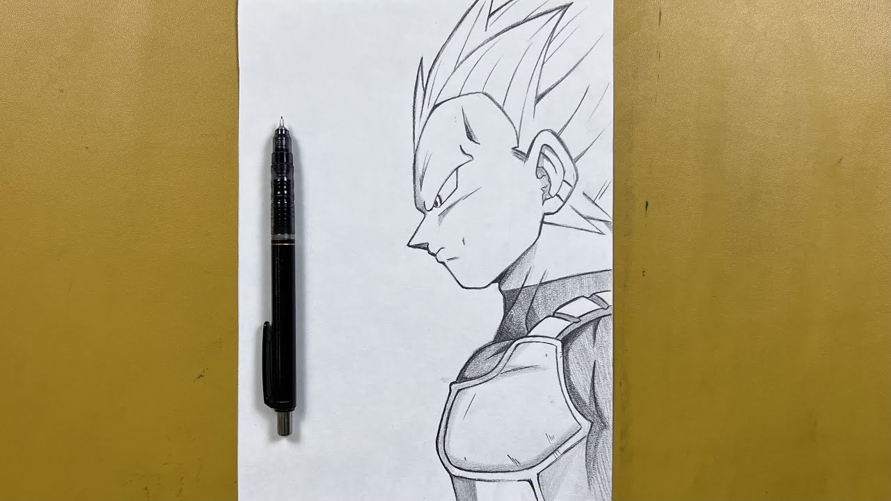 DESENHO DO VEGETA EGO SUPERIOR FEITO EM LIVE #ART #ANIME #DRAW