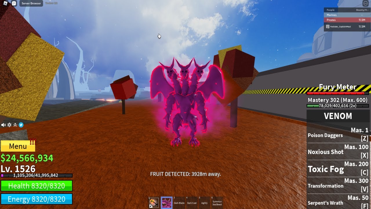 Venom Blox Fruits Roblox READ DESCRIPTION 