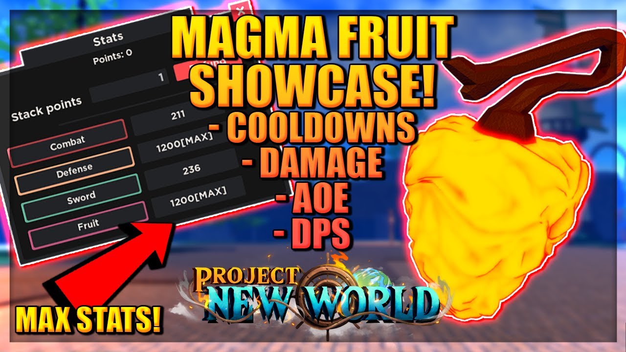 Paw Fruit Full Showcase with Max Stats in Project New World 