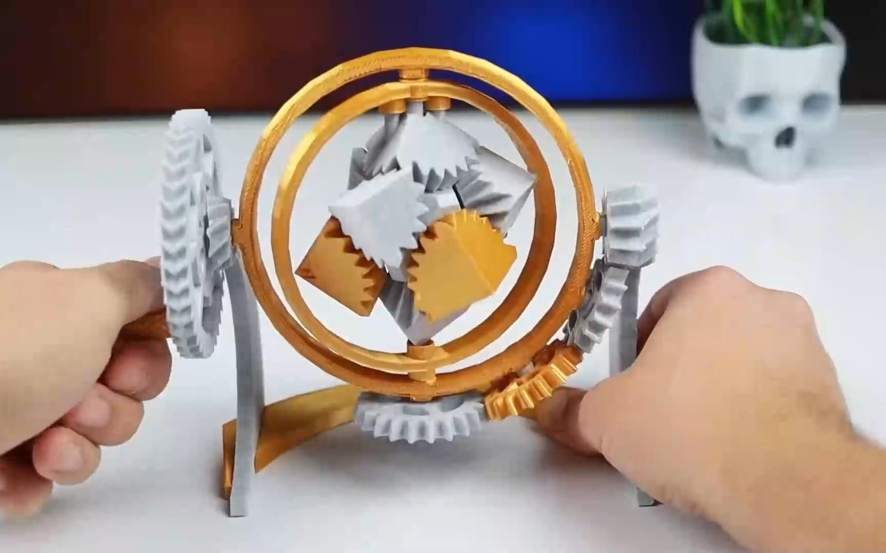 The Gyroscopic Cube Gears 3D Model