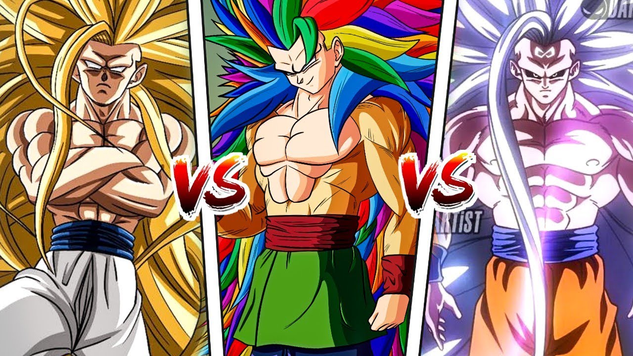 Evolution of Goku (Super Saiyan to Super Saiyan Rainbow) 