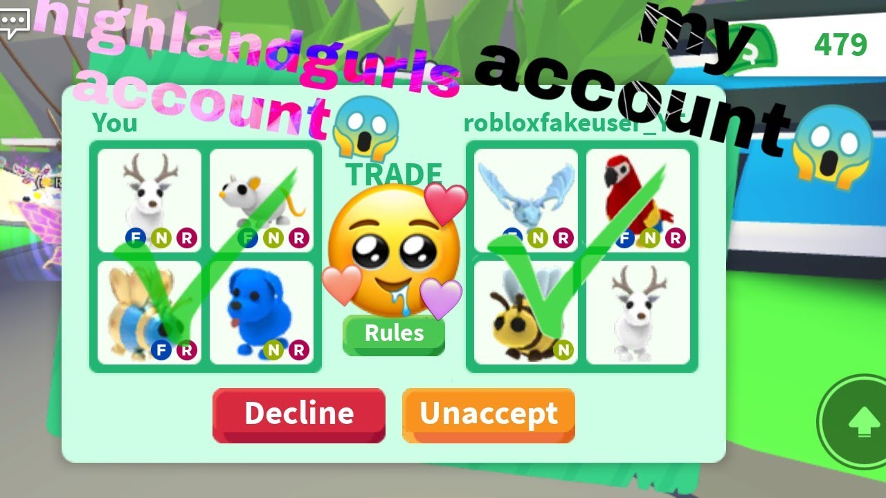 Sai, Trade Roblox Adopt Me Items