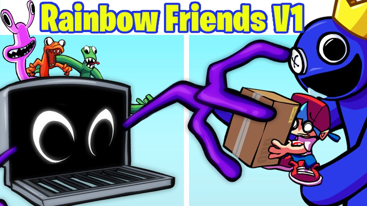 RAINBOW FRIENDS (BLUE, GREEN, ORANGE) vs FNF JUMPSCARE 