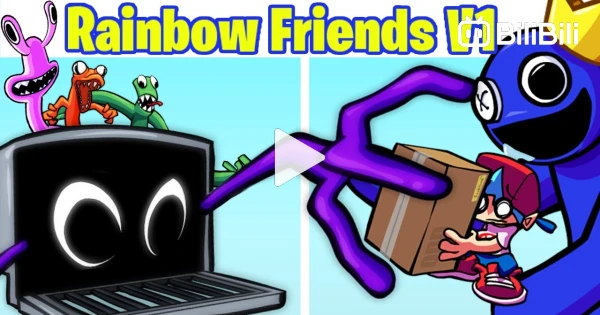 Rainbow Friends Corrupted : Blue x Green, Pink and Purple vs Learn With  Pibby FNF - Roblox Animation 