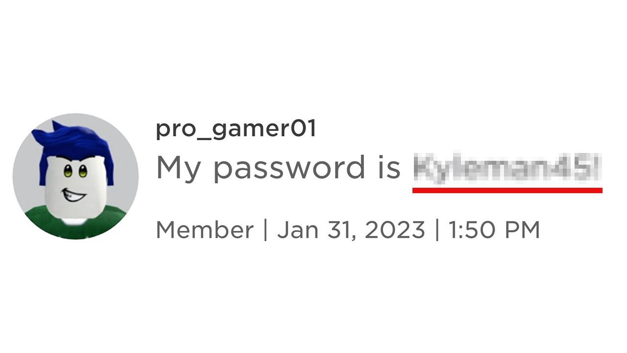 MY ROBLOX PASSWORD! 