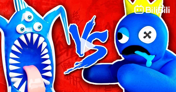 Azul Babão do Roblox (Raimbow Friends) vs Mussoumano Batalha de