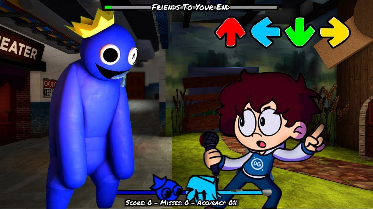 DEGO vs BLUE (RAINBOW FRIENDS) en FNF - RAINBOW FRIENDS en Friday