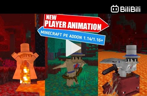 New Player Animation Addon for Minecraft
