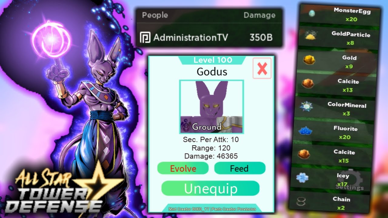 350B+ DAMAGE w/ 6 STAR BEERUS in MATERIAL (ORBS) FARM