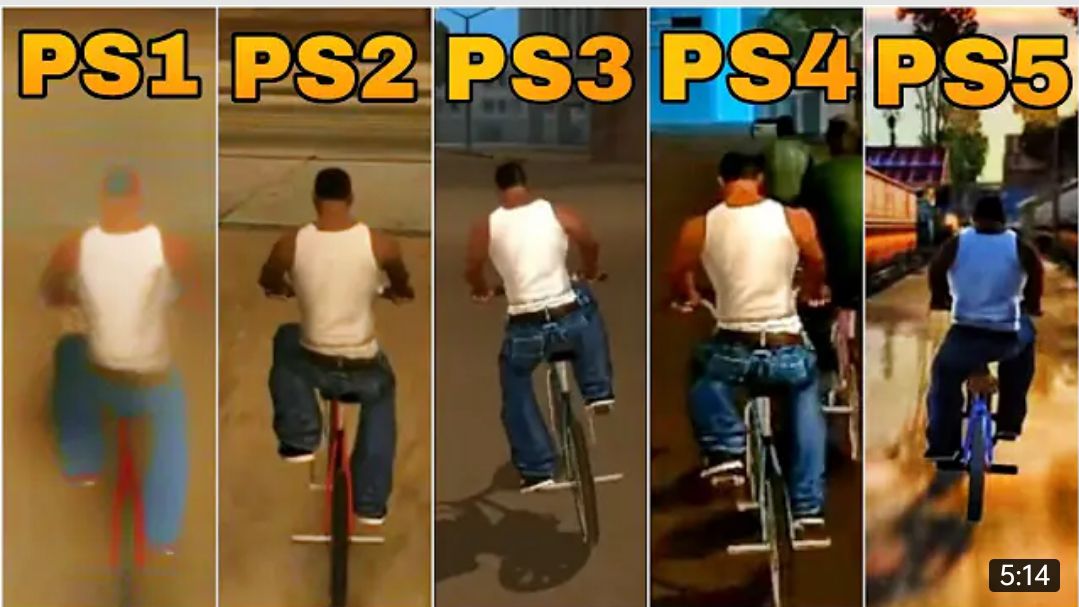 Grand Theft Auto San Andreas PS4 vs PS2 vs PS3 Frame-Rate Test